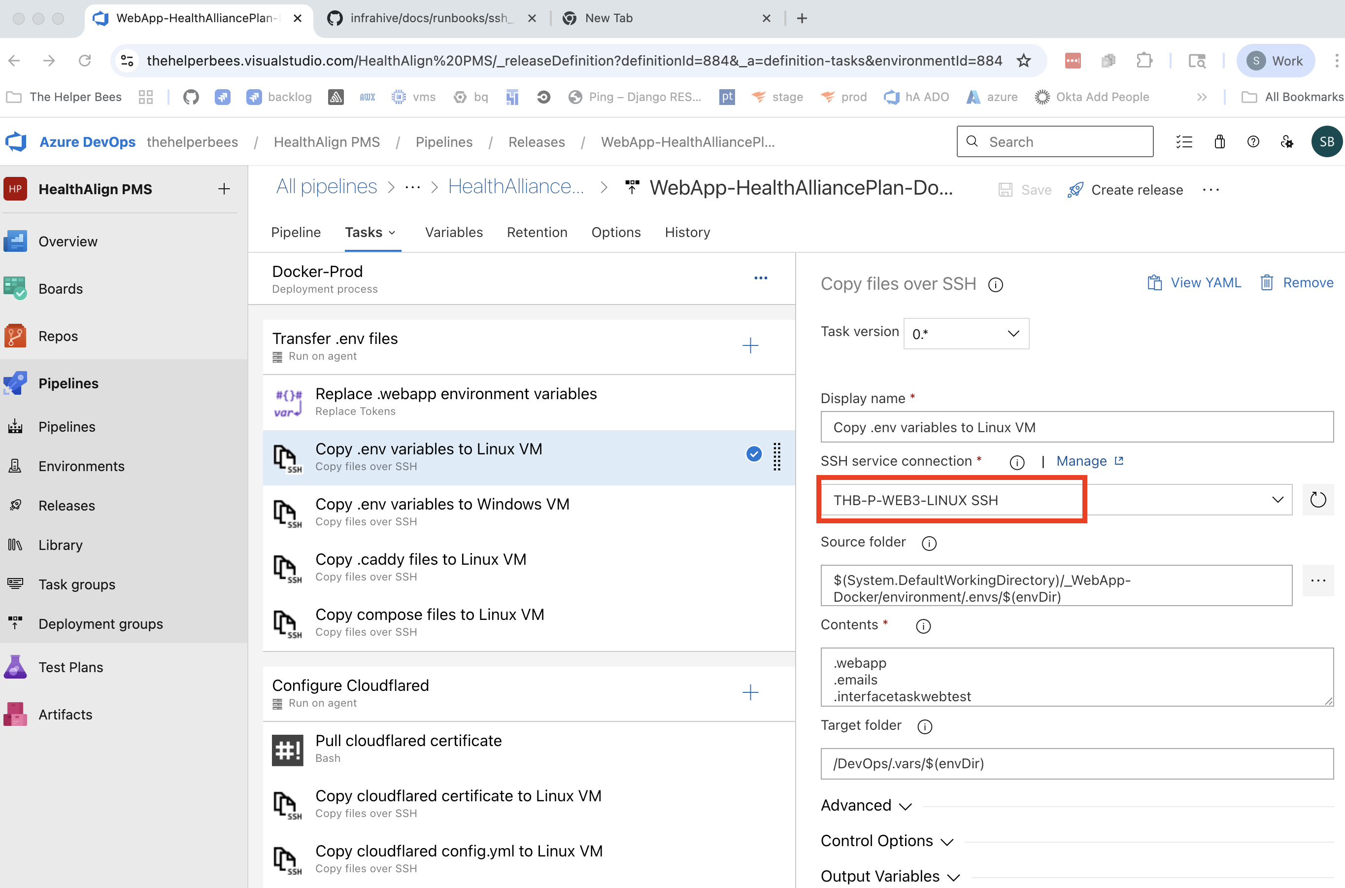 ADO Release SSH Connection